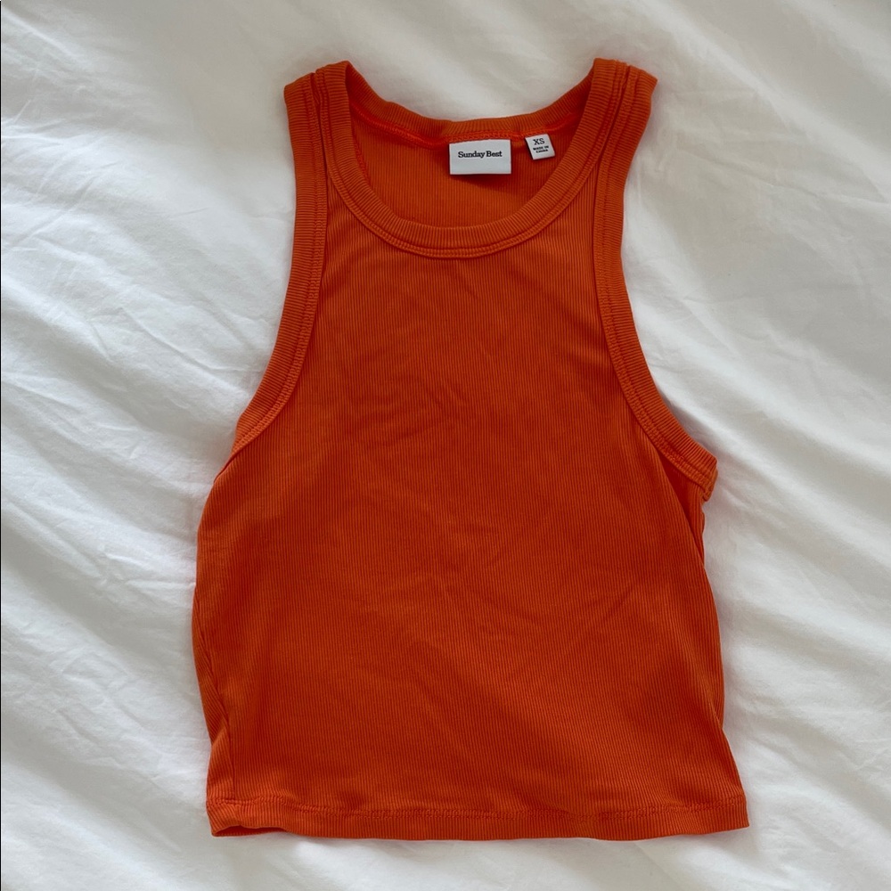 NWOT Aritzia Sunday Best Orange Tank Top